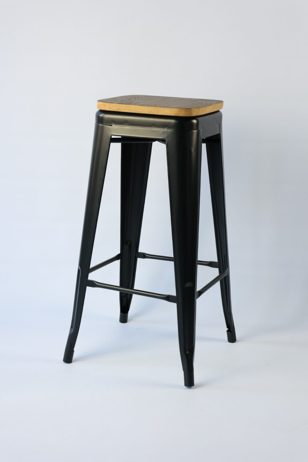 tolix stool wooden seat