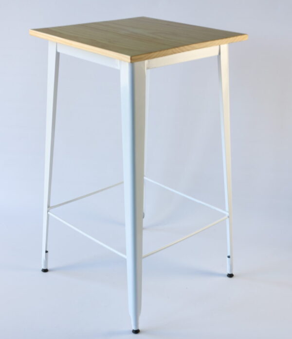 Tolix Bar Table Wooden Top by Lounge Away